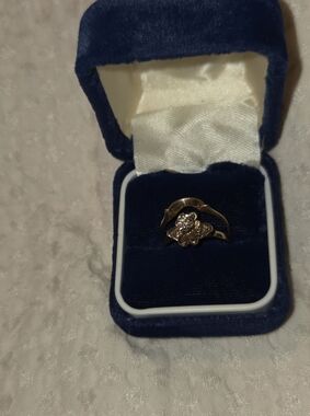 10k Gold Diamond Engagement  Bridal Set